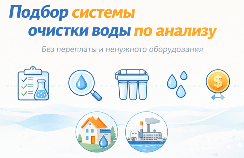 Подбор системы водоочистки по анализу воды