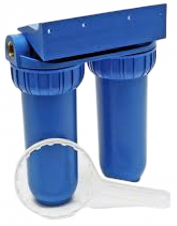 Колба фильтра NatureWater SLD 1/2", ДВОЙНАЯ SL10 (синяя, NW-BR10B2)